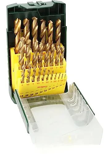 Bosch 2607017154 set 25 punte HSS-TiN metallo 1-13 mm