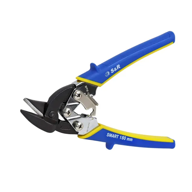 S&R Mini cesoie lamiera taglio a sinistra 180 mm inox