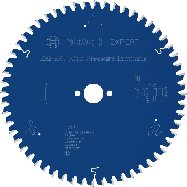 Bosch Expert HPL lama circolare 190x20 42T laminato