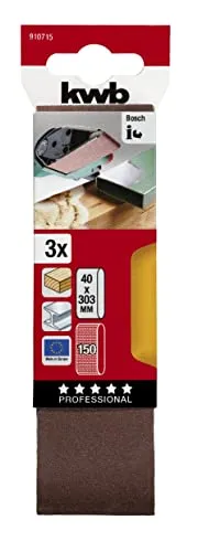 KWB 910715 nastri abrasivi 40x303 mm K150 3 pz