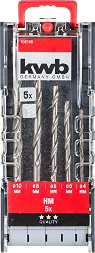 KWB PowerBox punte muratura 5 pz 4-10 mm placchetta dura