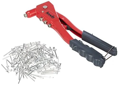 KWB rivettatrice ciechi set 100 rivetti alluminio 2,4-4,8 mm