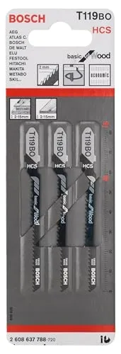 Bosch T 119 BO Basic lame seghetto legno 3 pz taglio curvo