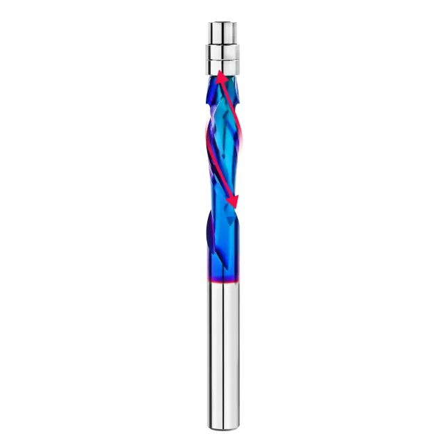 BGTEC fresa a spirale compressione 6 mm metallo duro