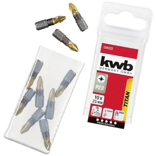 KWB 124101 bit PZ1 25 mm titanio 2 pezzi