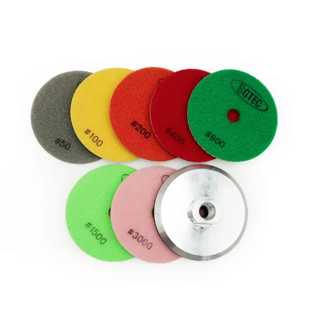 BGTEC MAB dischi diamantati lucidatura 100 mm 8 pezzi umido