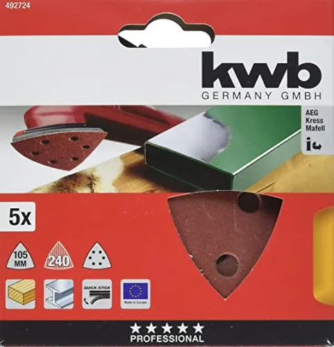 KWB triangolo carta vetrata delta 105 mm K240 AEG Kress