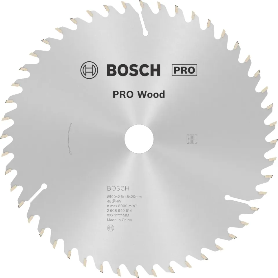 Bosch Expert Lama Circolare PRO Wood 190mm 48 Denti Legno