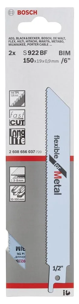 Bosch Expert S922BF lame gattuccio 150 mm metallo 25 pezzi