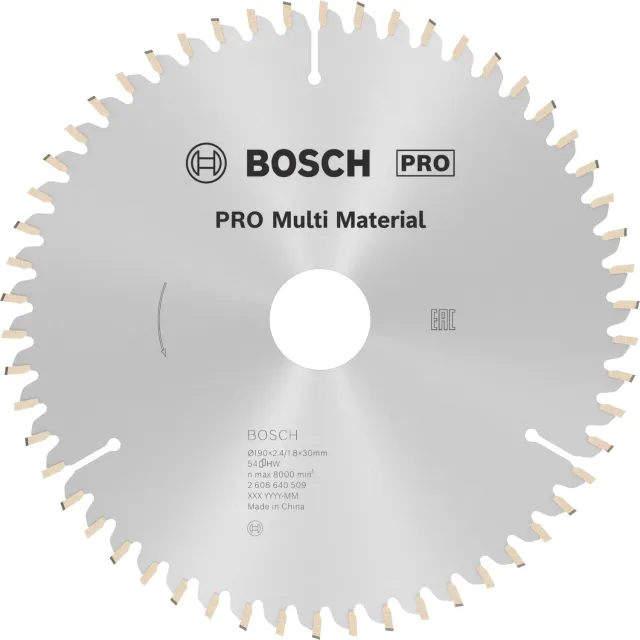 Bosch PRO Multi Material lama circolare 190x30 mm