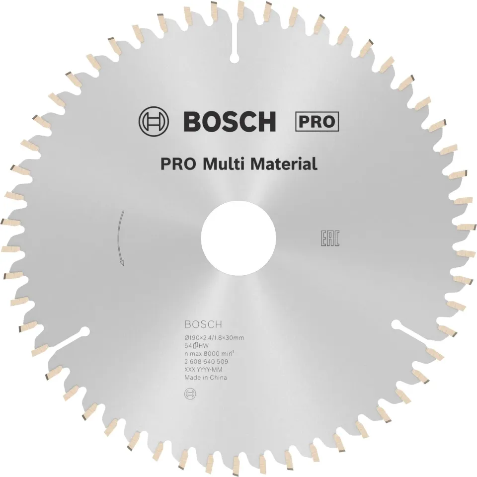 Bosch PRO Multi Material lama circolare 190x30 mm