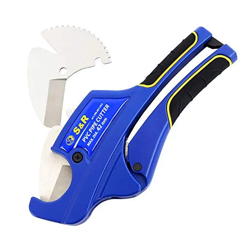 S&R tagliatubi PVC 42 mm a cricchetto con 2 lame inox