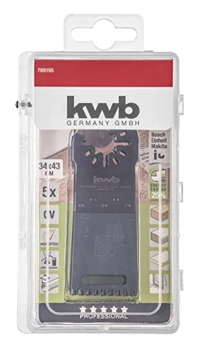 KWB AKKU-TOP lama multitool 34 mm 5 pz denti giapponesi