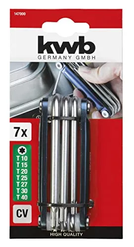 KWB 1470-00 set chiavi Torx 7 pezzi cromo opaco