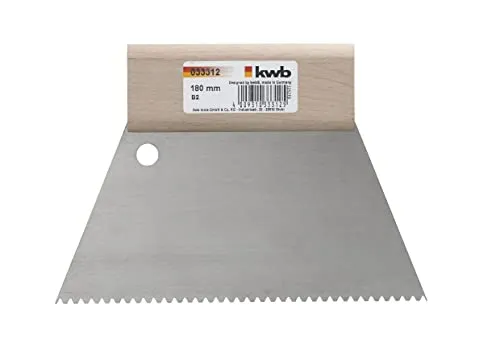 KWB 0333-12 spatola dentata 180x98 mm B2 acciaio