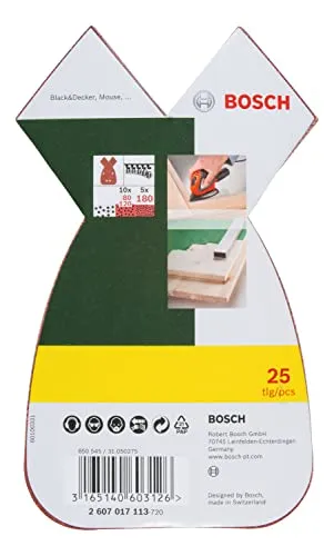 Bosch 2607017113 fogli abrasivi Mouse 25 pz miste
