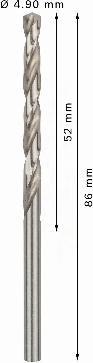 Bosch Expert PRO Metal HSS-G punte metallo 4,9 mm 10 pezzi acciaio