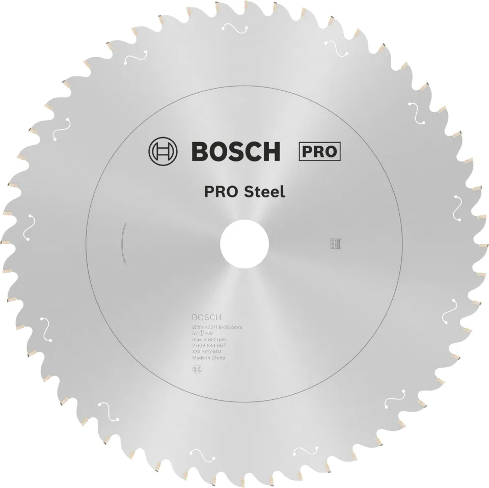 Bosch PRO Steel lama circolare 254 mm T52 25,4 mm acciaio