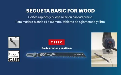 Bosch Expert U 111 D lame seghetto legno 3 pezzi