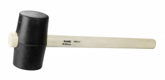 KWB 4450-95 mazzuola in gomma testa 74 mm nera