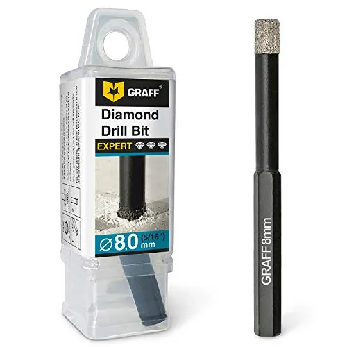 Graff 8 mm punta diamantata gres codolo esagonale uso a secco