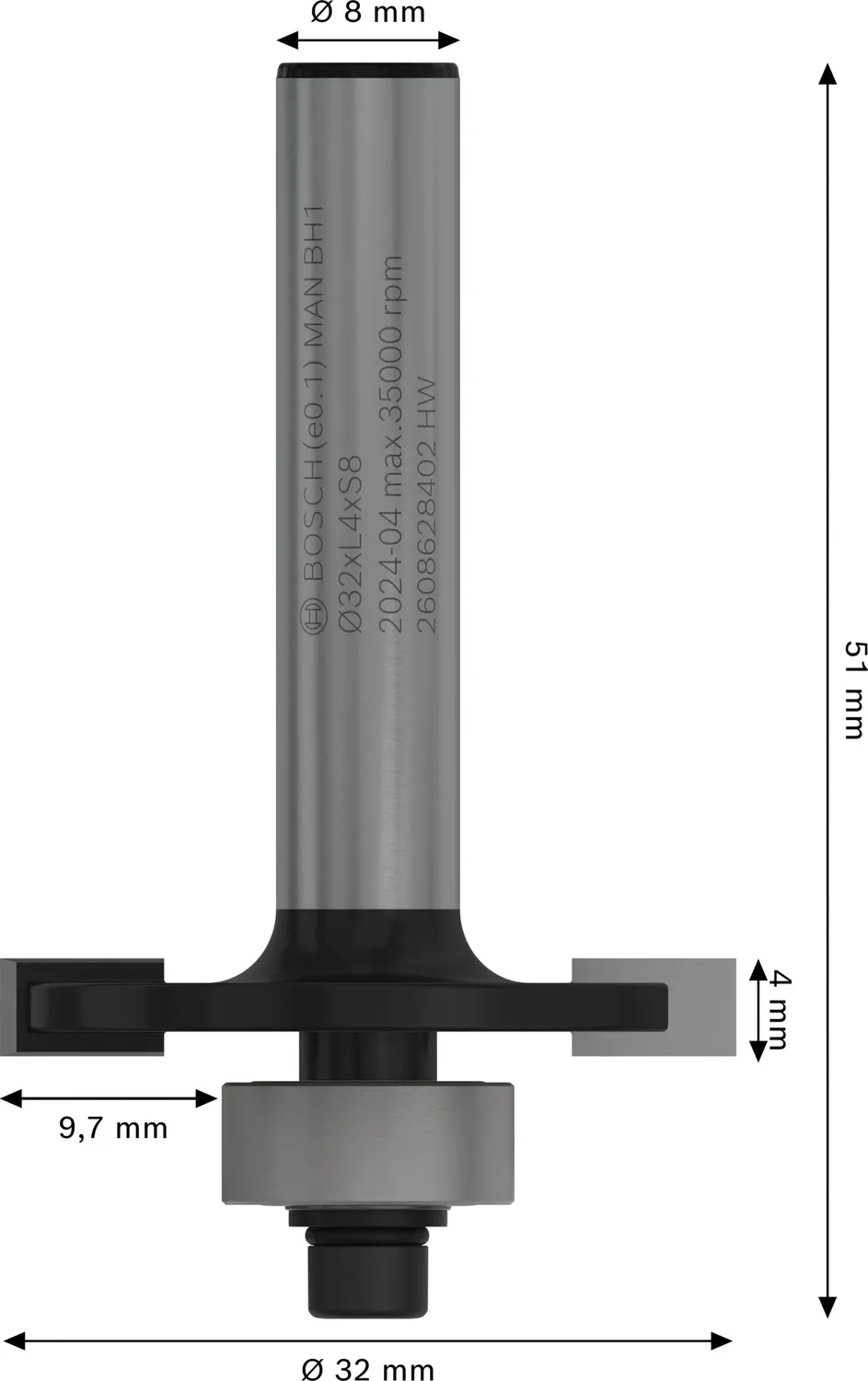 Bosch Expert 2608628402 fresa a disco legno metallo duro