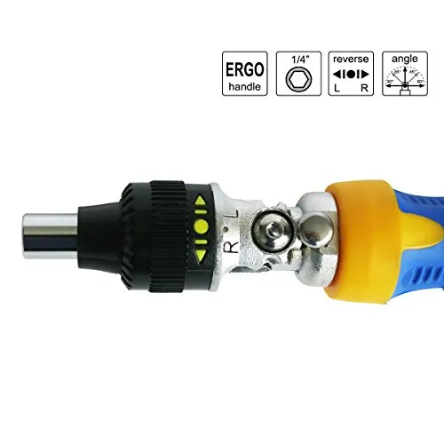 S&R Giravite cacciavite porta inserti 1/4" angolabile a cricchetto