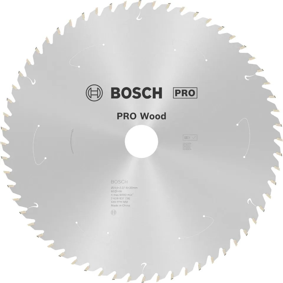 Bosch Expert Lama Circolare Legno 254 mm 60 Denti