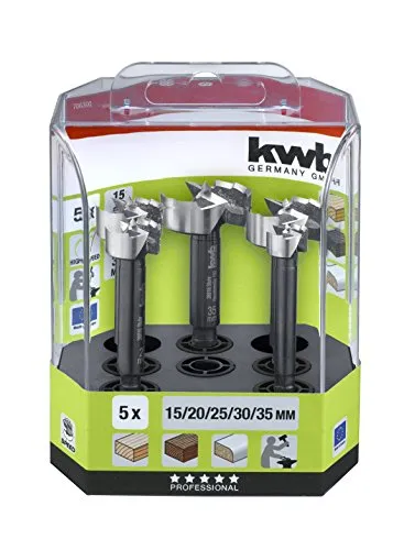 KWB AKKU-TOP Speed punte Forstner legno 5 pz 15-35 mm