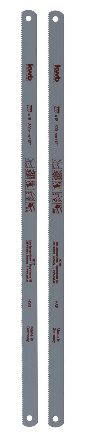 KWB 1872-10 Lame Seghetto HSS 300 mm 18 Denti 2 Pezzi