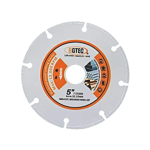 BGTEC Disco diamantato metalli 125 mm foro 22,23 mm