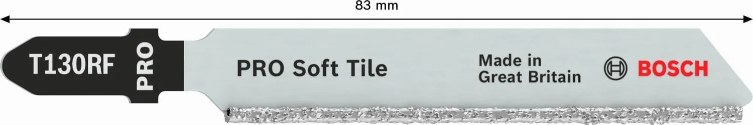 Bosch PRO Soft Tile T130RF lame seghetto alternativo 3 pezzi ceramica
