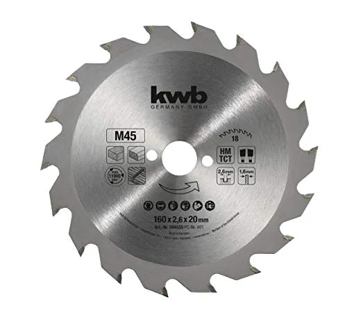 KWB 584555 lama circolare 160x20 mm 18 denti