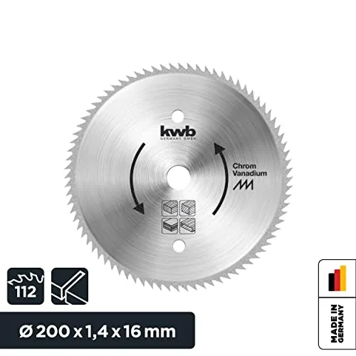 KWB Lama Sega Circolare 200x16 mm 72 Denti Taglio Fine