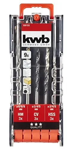 KWB PowerBox set punte 9 pezzi 3-8 mm esagonale