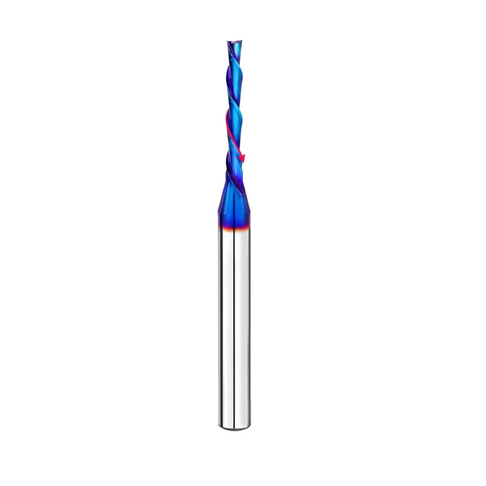 BGTEC fresa CNC down cut 3 mm gambo 6,35 mm 1 pezzo nano
