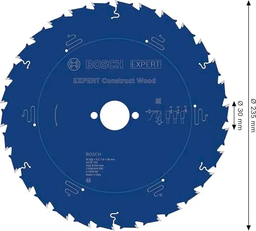 Bosch Expert Construct Wood lama circolare legno cantiere chiodi