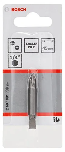 Bosch Expert S Inserto Doppio 1,0x5,5 PH2x45 mm Avvitatura