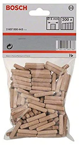 Bosch Expert Tasselli Legno 8 mm 150 Pezzi in Faggio