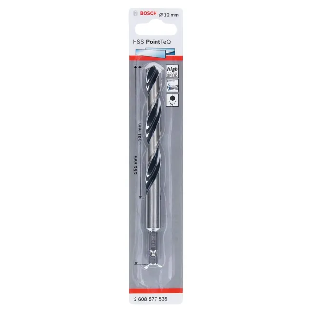 Bosch PointTeQ Punta HSS Esagonale 12 mm per Metallo
