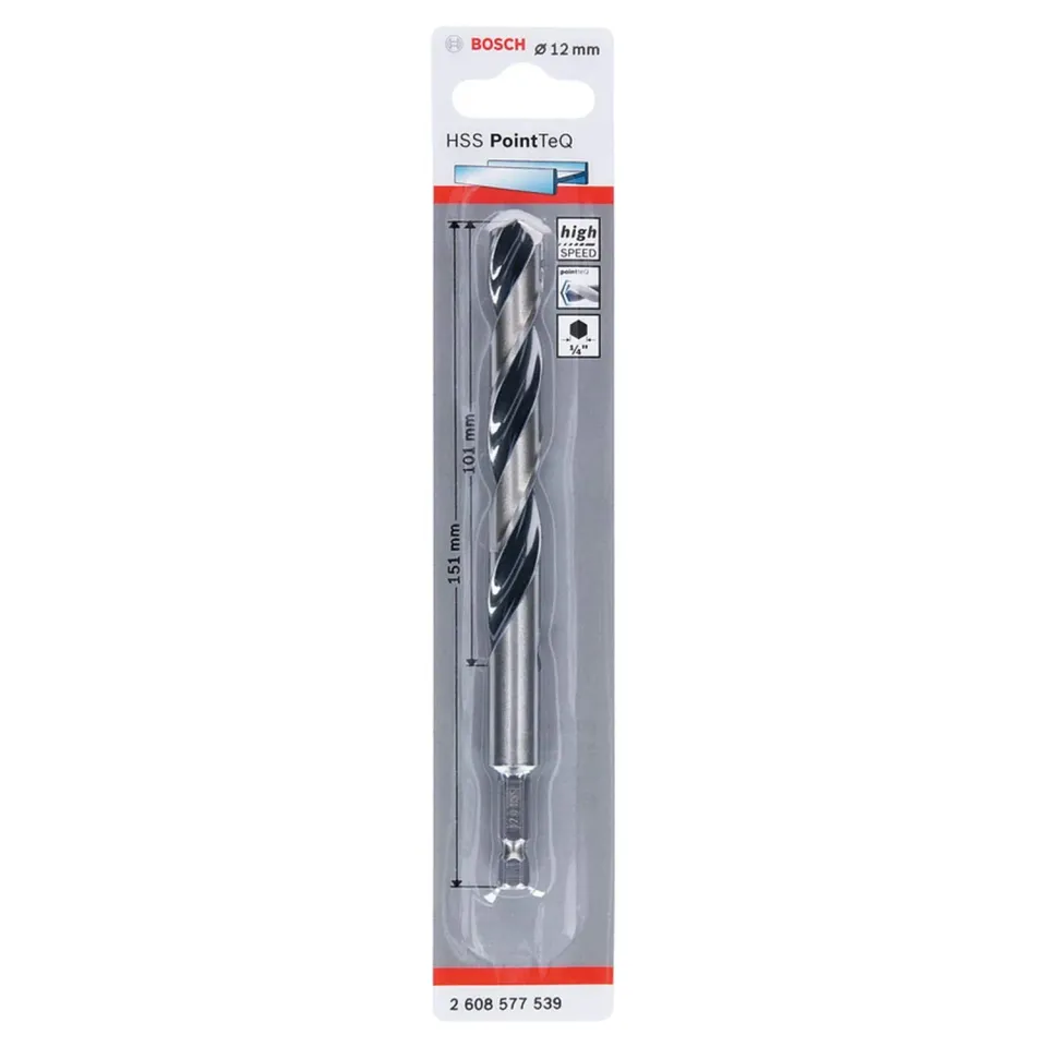 Bosch PointTeQ Punta HSS Esagonale 12 mm per Metallo