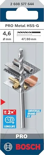 Bosch Expert PRO Metal HSS-G Punta Metallo 4,6 mm