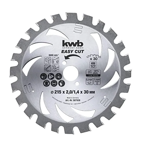 KWB 587938 lama circolare 215x30 Z30 universale Easy Cut