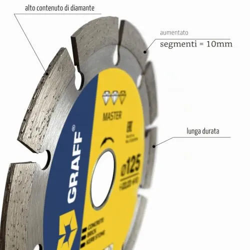 Graff disco diamantato 125 mm cemento armato 10 mm