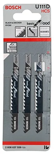 Bosch Expert U 111 D lame seghetto legno 3 pezzi