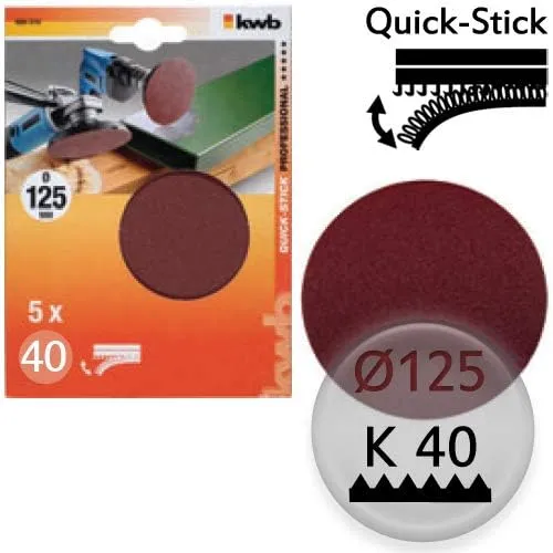 KWB Quick-Stick disco abrasivo 125 mm legno metallo