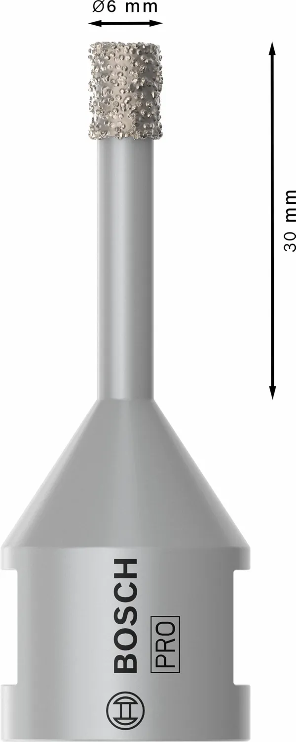 Bosch Expert Dry Speed Fresa Diamantata Gres 6x30 mm Secco