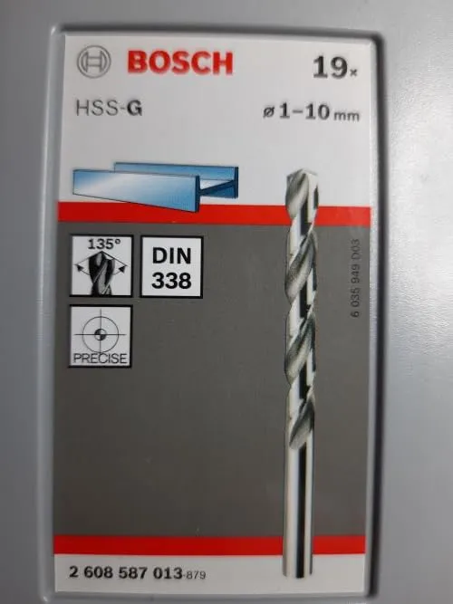 Bosch ProBox punte metallo HSS-G 1-10 mm 19 pezzi