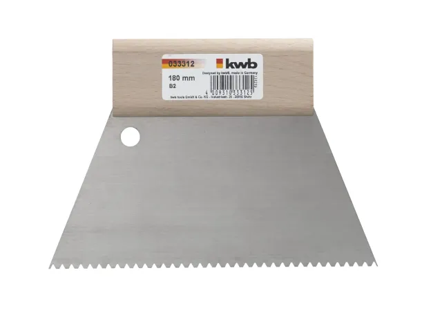 KWB 0333-12 spatola dentata 180x98 mm B2 acciaio