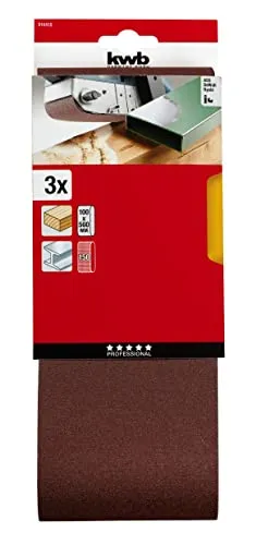 KWB 914415 nastro abrasivo 100x560 mm K150 3 pz metallo